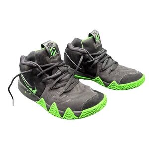 Nike Kyrie 4 Halloween Black Rage Green Youth Size 2Y GS Shoes AA2898-012